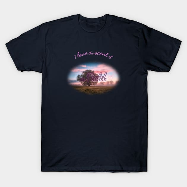My pink Sky in the field T-Shirt by Cavaleyn Designs